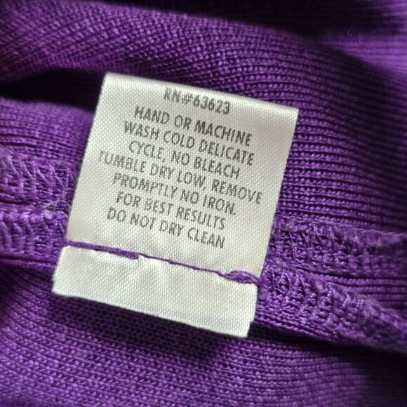 Howard Wolf Escape Cardigan L Purple VTG Open Front Collar Pocket Side Slit Pads - Picture 5 of 15